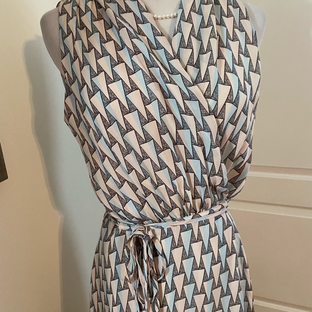 Rebecca Minkoff Geometric Print Silk Wrap Dress Size 4 - Picture 2 of 8